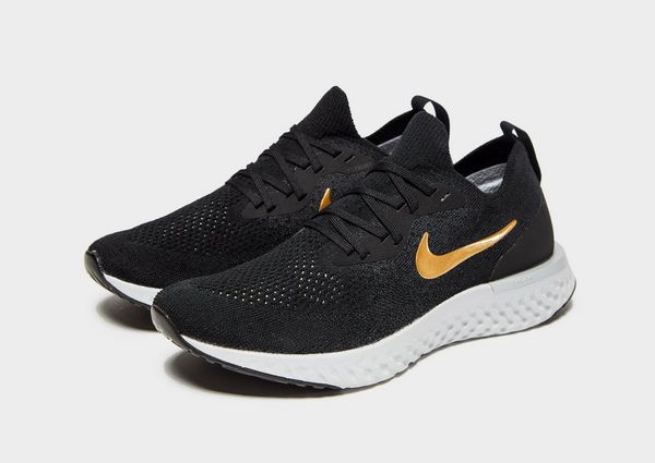 nike epic react black and gold