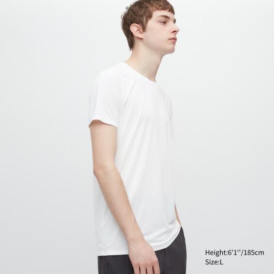 涼感衣推薦2023: Uniqlo - 男女通用 AIRism 圓領短袖T恤
