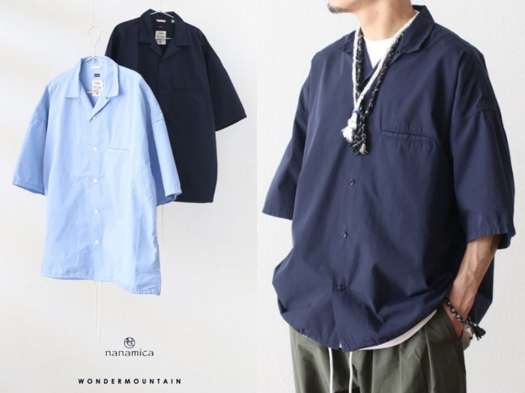 nanamica - WM別注 Open Collar S/S Shirt