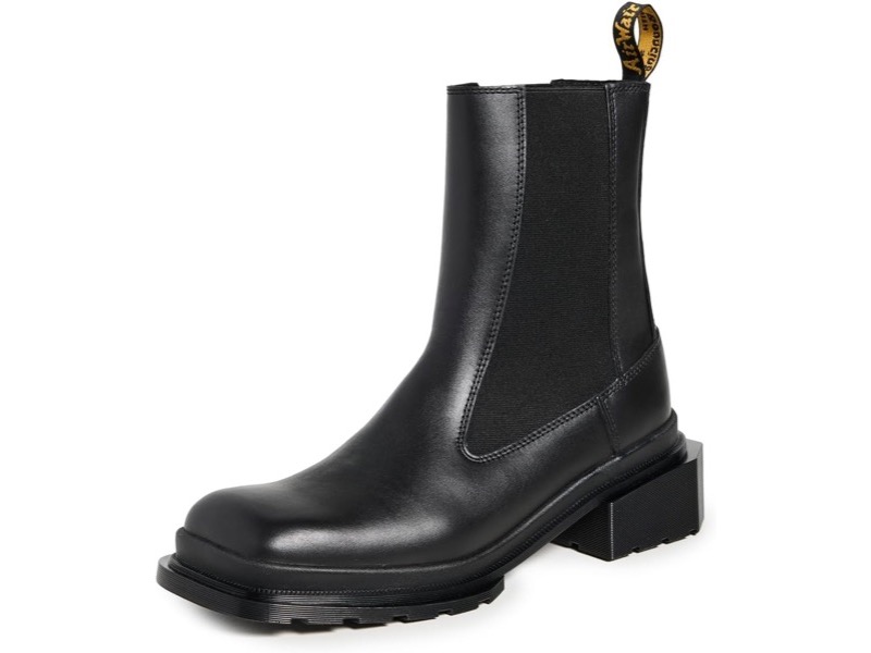 Dr. Martens women's Maybole square toe Chelsea boot in Black Wanama